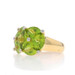Bellarri Peridot Diamond Cluster Cocktail Ring Yellow Gold 18k SquarePie 6.84ctw Bellarri Peridot Diamond Cluster Cocktail Ring Yellow Gold 18k SquarePie 6.84ctw
