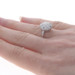 White Gold Diamond Vintage Cluster Cocktail Ring - 14k Round .25ctw Starburst White Gold Diamond Vintage Cluster Cocktail Ring - 14k Round .25ctw Starburst