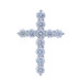 White Gold Diamond Cross Pendant - 18k Round Brilliant 1.00ctw Faith White Gold Diamond Cross Pendant - 18k Round Brilliant 1.00ctw Faith