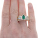 Yellow Gold Lab-Created Emerald & Diamond Ring - 14k Marquise 2.50ctw