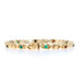 Yellow Gold Chalcedony Onyx Garnet Link Bracelet 7 1/4" -14k Round Cabochon XOXO Yellow Gold Chalcedony Onyx Garnet Link Bracelet 7 1/4" -14k Round Cabochon XOXO