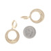 Yellow Gold Diamond Huggie Hoop Dangle Earrings - 14k Round 1.00ctw Pierced