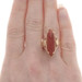 Yellow Gold Carnelian Vintage Cocktail Solitaire Ring 18k Marquise Cabochon Rope Yellow Gold Carnelian Vintage Cocktail Solitaire Ring 18k Marquise Cabochon Rope
