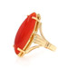 Yellow Gold Carnelian Vintage Cocktail Solitaire Ring 18k Marquise Cabochon Rope Yellow Gold Carnelian Vintage Cocktail Solitaire Ring 18k Marquise Cabochon Rope
