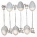 Jagat Narain & Sons Wild Animal Set of 6 Demitasse Spoons 4 1/4" Sterling 925 Jagat Narain & Sons Wild Animal Set of 6 Demitasse Spoons 4 1/4" Sterling 925