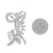 Platinum Diamond Vintage Ribbon Spray Brooch - 90% Round Brilliant 1.20ctw Pin