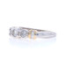 White Gold Diamond Engagement Ring - 14k Round & Baguette .50ctw Three-Stone White Gold Diamond Engagement Ring - 14k Round & Baguette .50ctw Three-Stone