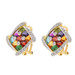 Bellarri Citrine Iolite Stud Earrings Yellow Gold 18k .24ctw Pierced/Non-Pierced Bellarri Citrine Iolite Stud Earrings Yellow Gold 18k .24ctw Pierced/Non-Pierced