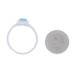 White Gold Apatite & Diamond Halo Ring - 10k Oval 2.10ctw White Gold Apatite & Diamond Halo Ring - 10k Oval 2.10ctw