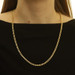 Yellow Gold Diamond Cut Curb Chain Necklace 23 3/4" - 10k Unisex Yellow Gold Diamond Cut Curb Chain Necklace 23 3/4" - 10k Unisex
