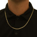 Yellow Gold Diamond Cut Curb Chain Necklace 23 3/4" - 10k Unisex Yellow Gold Diamond Cut Curb Chain Necklace 23 3/4" - 10k Unisex