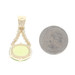 Yellow Gold Peridot & Diamond Pendant - 18k Oval 5.83ctw