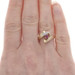 Yellow Gold Ruby Diamond Bypass Ring - 10k Oval .20ct Yellow Gold Ruby Diamond Bypass Ring - 10k Oval .20ct