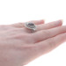 Sterling Silver Garnet Cocktail Solitaire Ring - 925 Oval Cabochon Sterling Silver Garnet Cocktail Solitaire Ring - 925 Oval Cabochon