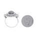 Sterling Silver Garnet Cocktail Solitaire Ring - 925 Oval Cabochon Sterling Silver Garnet Cocktail Solitaire Ring - 925 Oval Cabochon