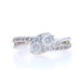 Ever Us Diamond Bypass Engagement Ring - White Gold 14k Round 1.00ctw Two-Stone Ever Us Diamond Bypass Engagement Ring - White Gold 14k Round 1.00ctw Two-Stone