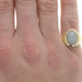 Yellow Gold Beryl Men's Ring - 18k Oval Cabochon 5.46ct Solitaire Yellow Gold Beryl Men's Ring - 18k Oval Cabochon 5.46ct Solitaire
