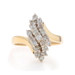 Yellow Gold Diamond Cluster Waterfall Bypass Ring - 10k Round Brilliant .50ctw Yellow Gold Diamond Cluster Waterfall Bypass Ring - 10k Round Brilliant .50ctw
