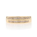 Yellow Gold Diamond Two-Row Band 14k Round Brilliant .36ctw Channel Set Ring Yellow Gold Diamond Two-Row Band 14k Round Brilliant .36ctw Channel Set Ring