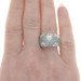 Le Vian Alexandrite Diamond Cluster Band - White Gold 14k 1.32ctw Flowers Ring Le Vian Alexandrite Diamond Cluster Band - White Gold 14k 1.32ctw Flowers Ring