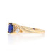 Yellow Gold Lab-Created Sapphire & Cubic Zirconia Bypass Ring - 10k Oval .72ctw Yellow Gold Lab-Created Sapphire & Cubic Zirconia Bypass Ring - 10k Oval .72ctw