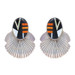 Native American Al Nez Navajo Onyx Spiny Oyster Large Drop Earrings Sterling 925 Native American Al Nez Navajo Onyx Spiny Oyster Large Drop Earrings Sterling 925