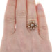 Rose Gold Diamond Edwardian Cluster Cocktail Ring 14k 10k Rose .30ctw Snowflake