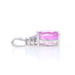 White Gold Lab-Created Pink Sapphire & Diamond Pendant - 10k Oval 2.23ctw White Gold Lab-Created Pink Sapphire & Diamond Pendant - 10k Oval 2.23ctw
