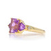 Yellow Gold Amethyst Diamond Ring - 10k Emerald & Trillion 2.47ctw Three-Stone