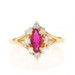 Yellow Gold Ruby Diamond Halo Ring - 14k Marquise 1.00ctw Yellow Gold Ruby Diamond Halo Ring - 14k Marquise 1.00ctw