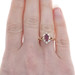 Yellow Gold Ruby Diamond Halo Ring - 14k Marquise 1.00ctw Yellow Gold Ruby Diamond Halo Ring - 14k Marquise 1.00ctw