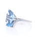 White Gold Lab-Created Blue & White Spinel Bypass Ring - 10k Fantasy 13.55ctw