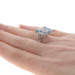 White Gold Lab-Created Blue & White Spinel Bypass Ring - 10k Fantasy 13.55ctw