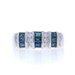 White Gold Sapphire & Diamond Band - 14k Baguette .69ctw Stripes Ring White Gold Sapphire & Diamond Band - 14k Baguette .69ctw Stripes Ring