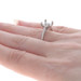 White Gold Semi-Mount Solitaire Engagement Ring - 14k Cathedral for ~8mm