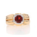 Yellow Gold Garnet Men's Ring - 14k Round 1.60ct Solitaire Yellow Gold Garnet Men's Ring - 14k Round 1.60ct Solitaire