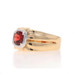 Yellow Gold Garnet Men's Ring - 14k Round 1.60ct Solitaire Yellow Gold Garnet Men's Ring - 14k Round 1.60ct Solitaire