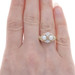 Yellow Gold Cultured Pearl & Diamond Ring - 10k Two-Stone Milgrain Sz 5 1/2