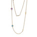 Yellow Gold Topaz Citrine Amethyst Quatrefoil Station Necklace 36" - 14k .720ctw Yellow Gold Topaz Citrine Amethyst Quatrefoil Station Necklace 36" - 14k .720ctw