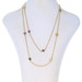 Yellow Gold Topaz Citrine Amethyst Quatrefoil Station Necklace 36" - 14k .720ctw Yellow Gold Topaz Citrine Amethyst Quatrefoil Station Necklace 36" - 14k .720ctw