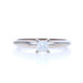 White Gold Diamond Solitaire Engagement Ring - 14k Princess .25ct Knife-Edge