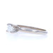 White Gold Diamond Solitaire Engagement Ring - 14k Princess .25ct Knife-Edge