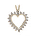 Yellow Gold Diamond Heart Pendant - 10k Single Cut .20ctw Love Wreath Yellow Gold Diamond Heart Pendant - 10k Single Cut .20ctw Love Wreath