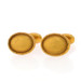Yellow Gold Victorian Oval Men's Cufflinks - 14k Antique Textured Border Yellow Gold Victorian Oval Men's Cufflinks - 14k Antique Textured Border