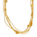 Yellow Gold Beaded Five-Strand Necklace - 985 Textured Adjustable