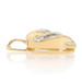 Yellow Gold Diamond Ribbon Heart Pendant - 14k Round & Baguette .20ctw Love