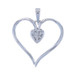 White Gold Diamond Heart Cluster Pendant - 10k Round Brilliant Love White Gold Diamond Heart Cluster Pendant - 10k Round Brilliant Love