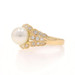 Yellow Gold Akoya Pearl & Diamond Ring - 18k Round Brilliant .55ctw Yellow Gold Akoya Pearl & Diamond Ring - 18k Round Brilliant .55ctw
