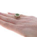 Yellow Gold Nephrite Jade & Cultured Pearl Halo Ring - 14k Oval Cabochon