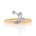 Yellow Gold Diamond Shooting Star Trio Ring - 14k Round Brilliant